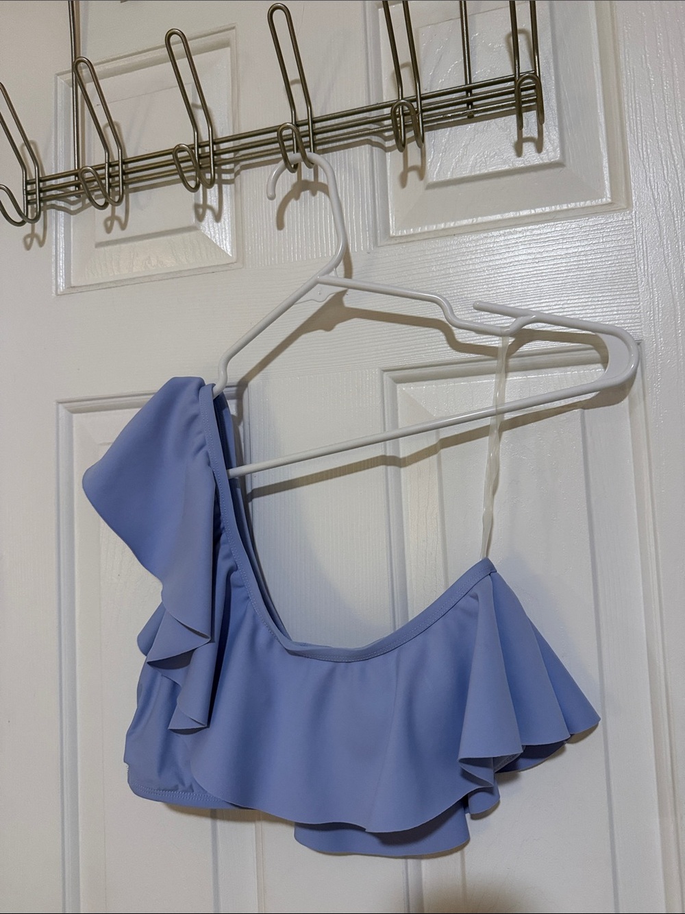 ANTONIO MELANI Lavender One-Shoulder Ruffle Camisole